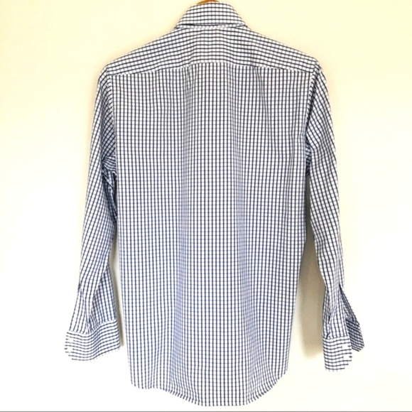 BOSS Hugo Boss Longsleeve Button Front Dress Shirt Blue Plaid - Picture 5 of 5